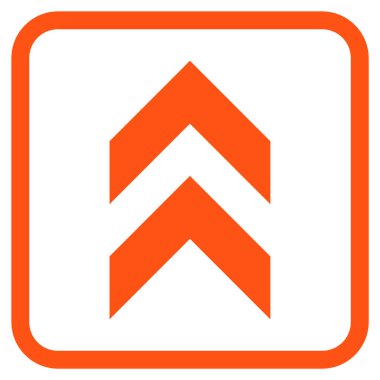 Vektör simgesi bir çerçeve içinde yukarı kayması