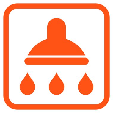 Duş vektör simgesi bir çerçeve içinde