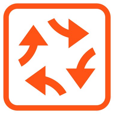 Oklar vektör simgesi bir çerçevede girdap