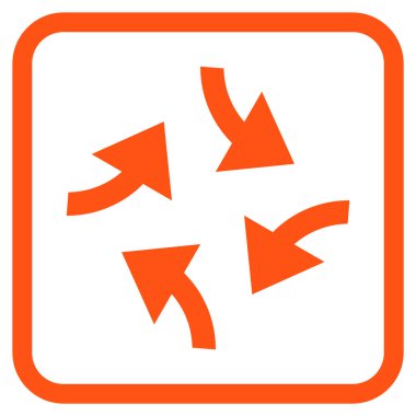 Oklar vektör simgesi bir çerçevede girdap