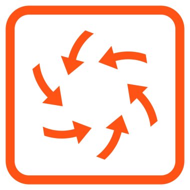 Oklar vektör simgesi bir çerçevede girdap