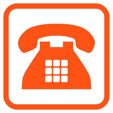 Sesi telefon vektör simgesi bir çerçeve içinde