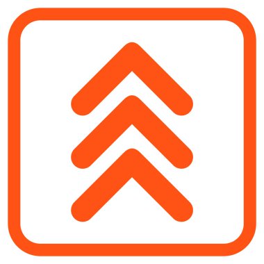 Vektör simgesi bir çerçeve içinde yukarı çift ok ucu