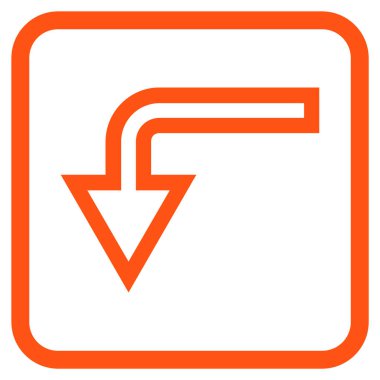 Vektör simgesi bir çerçeve içinde geri çevirmek