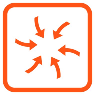 Oklar vektör simgesi bir çerçeve içinde burgu