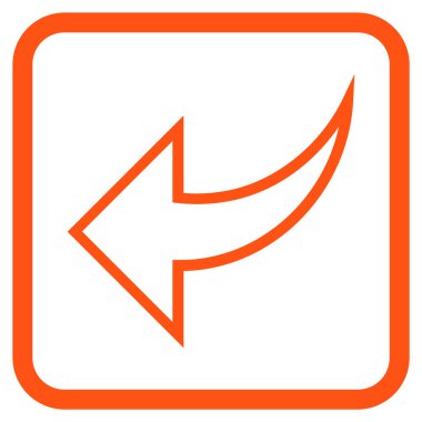 Vektör simgesi bir çerçeve içinde geri al