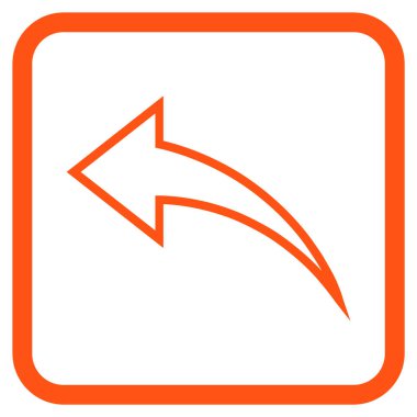 Vektör simgesi bir çerçeve içinde geri al