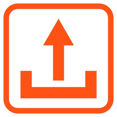 Vektör simgesi bir çerçeve içinde upload