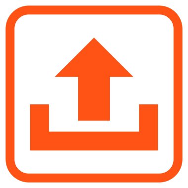 Vektör simgesi bir çerçeve içinde upload