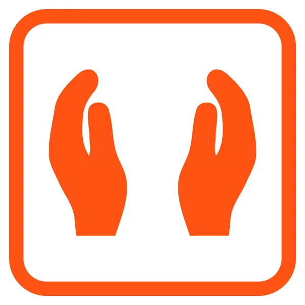 Applaus handen Vector Icon In een Frame — Stockvector