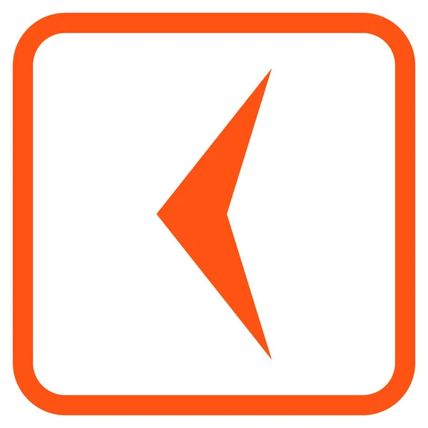 Ícone do vetor esquerdo de Arrowhead em um quadro —  Vetores de Stock