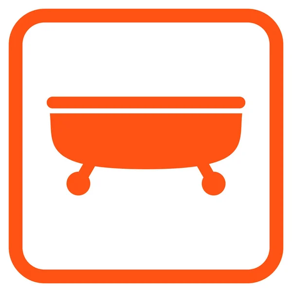 Bañera Vector icono en un marco — Archivo Imágenes Vectoriales