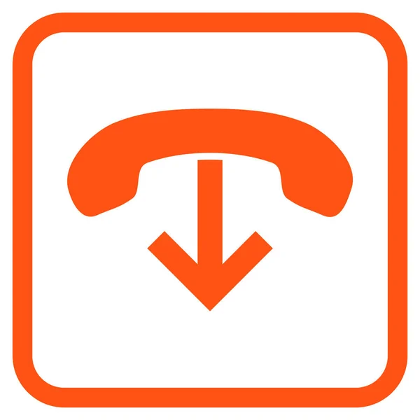 Telefone pendurar vetor ícone em uma moldura —  Vetores de Stock