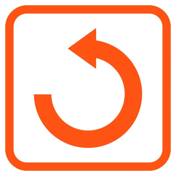 Girar ícone do vetor esquerdo em um quadro — Vetor de Stock