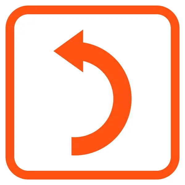 Linker Vector Icon In een Frame draaien — Stockvector
