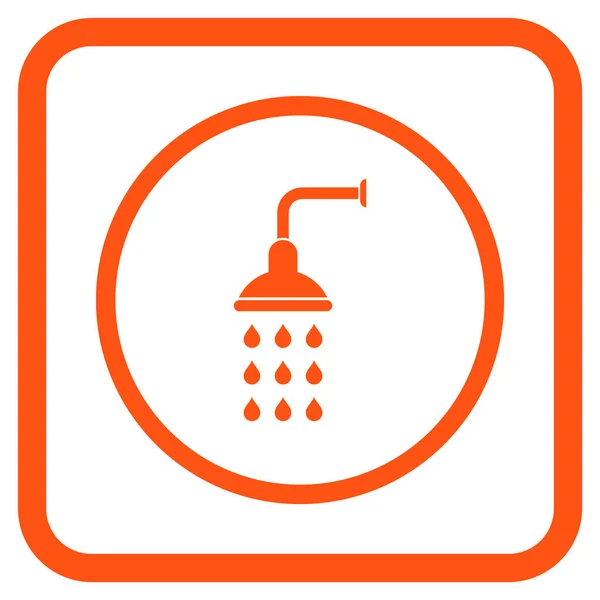 Shower Vector Icon In a Frame — Stock Vector