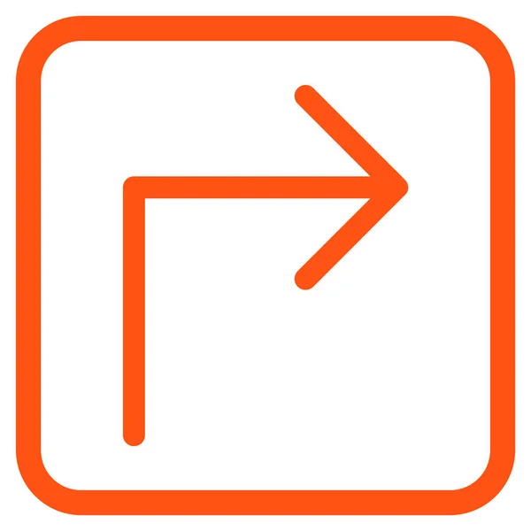 Otočit vpravo vektorové ikony v rámečku — Stockový vektor