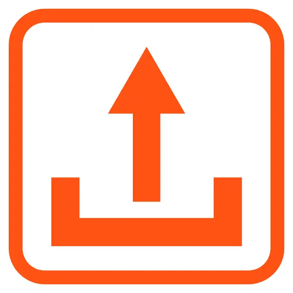 Subir icono vectorial en un marco — Vector de stock