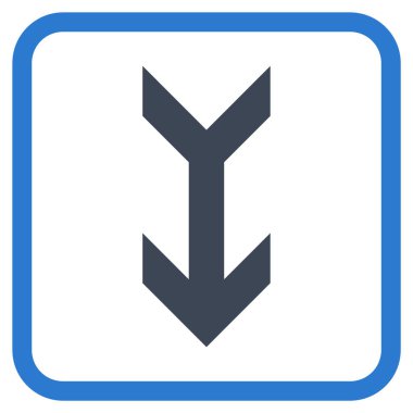 Vektör simgesi bir çerçeve içinde aşağı ok