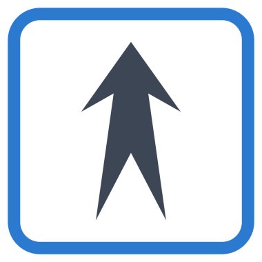 Vektör simgesi bir çerçeve içinde yukarı ok