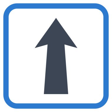 Vektör simgesi bir çerçeve içinde yukarı ok