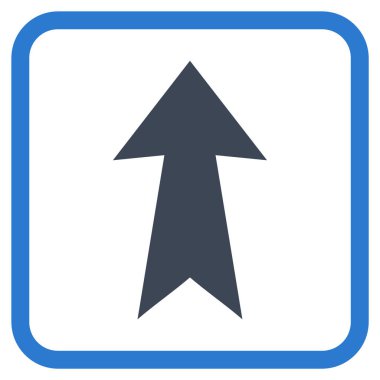 Vektör simgesi bir çerçeve içinde yukarı ok