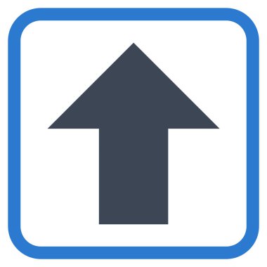 Vektör simgesi bir çerçeve içinde yukarı ok