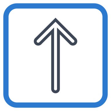 Vektör simgesi bir çerçeve içinde yukarı ok