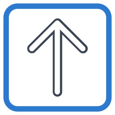 Vektör simgesi bir çerçeve içinde yukarı ok