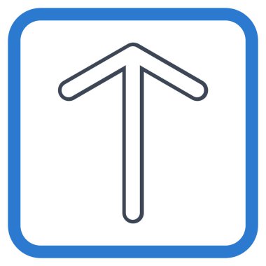 Vektör simgesi bir çerçeve içinde yukarı ok