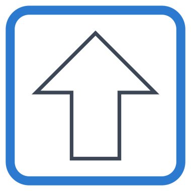 Vektör simgesi bir çerçeve içinde yukarı ok