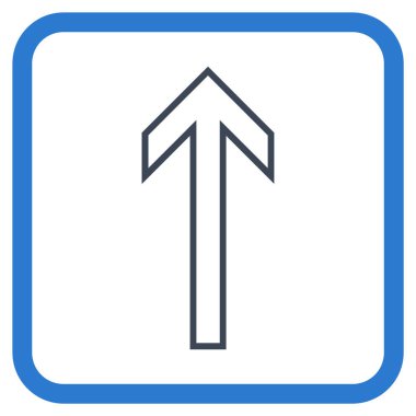 Vektör simgesi bir çerçeve içinde yukarı ok