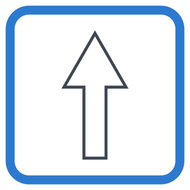 Vektör simgesi bir çerçeve içinde yukarı ok