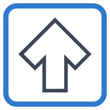 Vektör simgesi bir çerçeve içinde yukarı ok