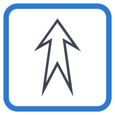 Vektör simgesi bir çerçeve içinde yukarı ok