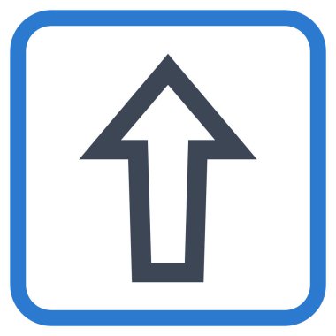 Vektör simgesi bir çerçeve içinde yukarı ok