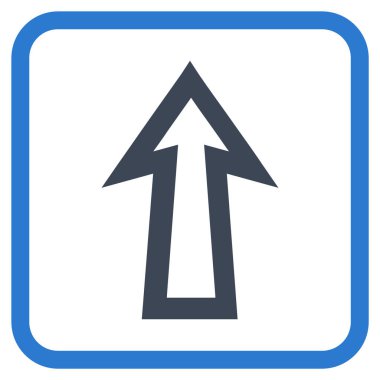 Vektör simgesi bir çerçeve içinde yukarı ok