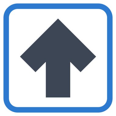 Vektör simgesi bir çerçeve içinde yukarı ok