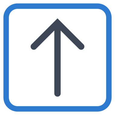 Vektör simgesi bir çerçeve içinde yukarı ok