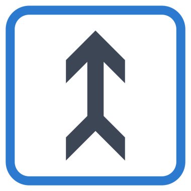 Vektör simgesi bir çerçeve içinde yukarı ok