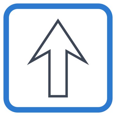 Vektör simgesi bir çerçeve içinde yukarı ok