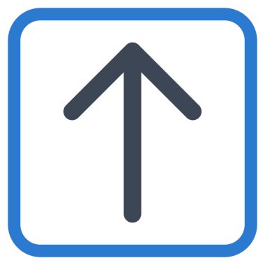 Vektör simgesi bir çerçeve içinde yukarı ok