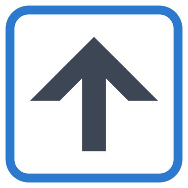 Vektör simgesi bir çerçeve içinde yukarı ok