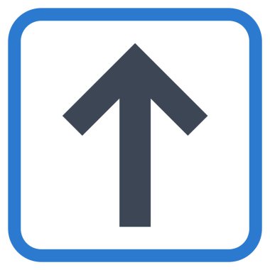 Vektör simgesi bir çerçeve içinde yukarı ok