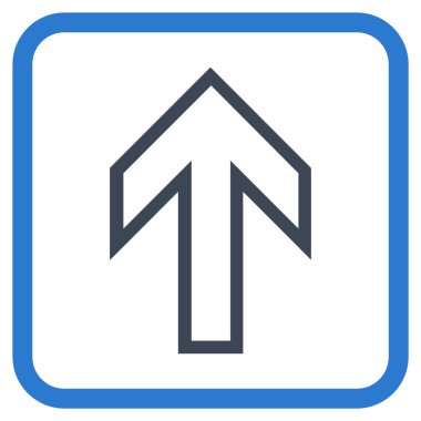 Vektör simgesi bir çerçeve içinde yukarı ok