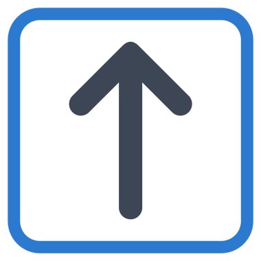 Vektör simgesi bir çerçeve içinde yukarı ok