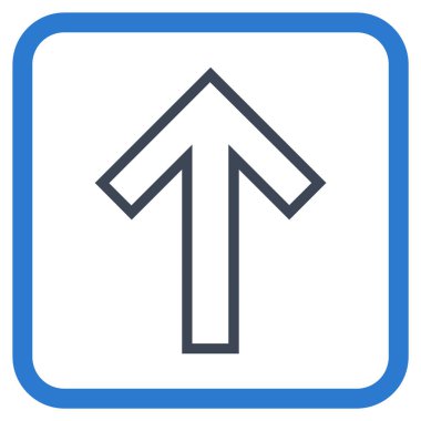 Vektör simgesi bir çerçeve içinde yukarı ok