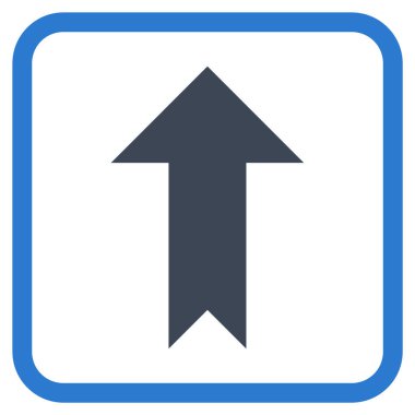 Vektör simgesi bir çerçeve içinde yukarı ok