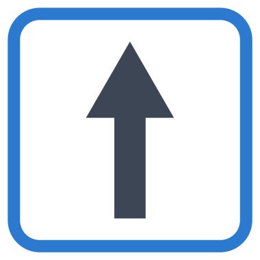 Vektör simgesi bir çerçeve içinde yukarı ok