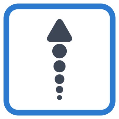 Vektör simgesi bir çerçeve içinde yukarı ok